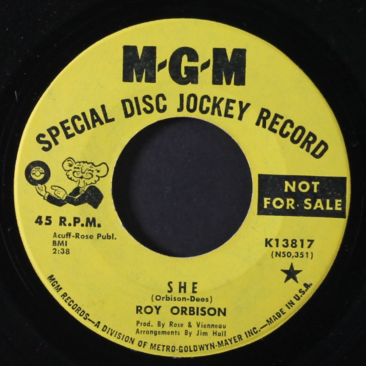 she / here comes the rain baby by ROY ORBISON
