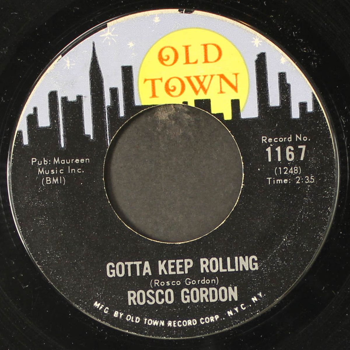 just a little at a time / gotta keep rolling by ROSCO GORDON