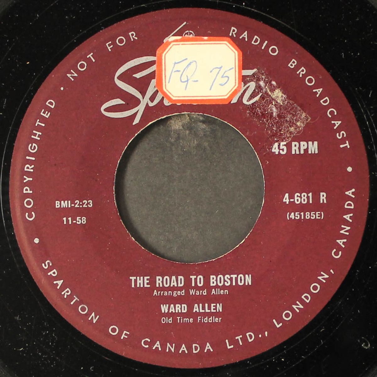 the road to boston / mountain girl by WARD ALLEN