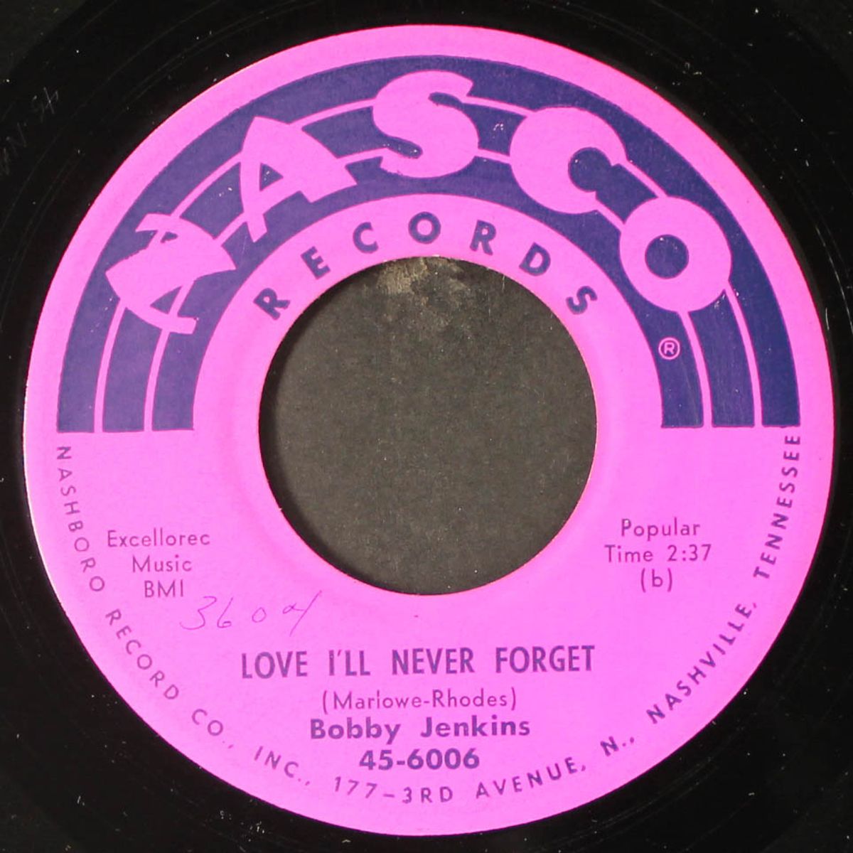 my baby's gone / love i'll never forget by BOBBY JENKINS
