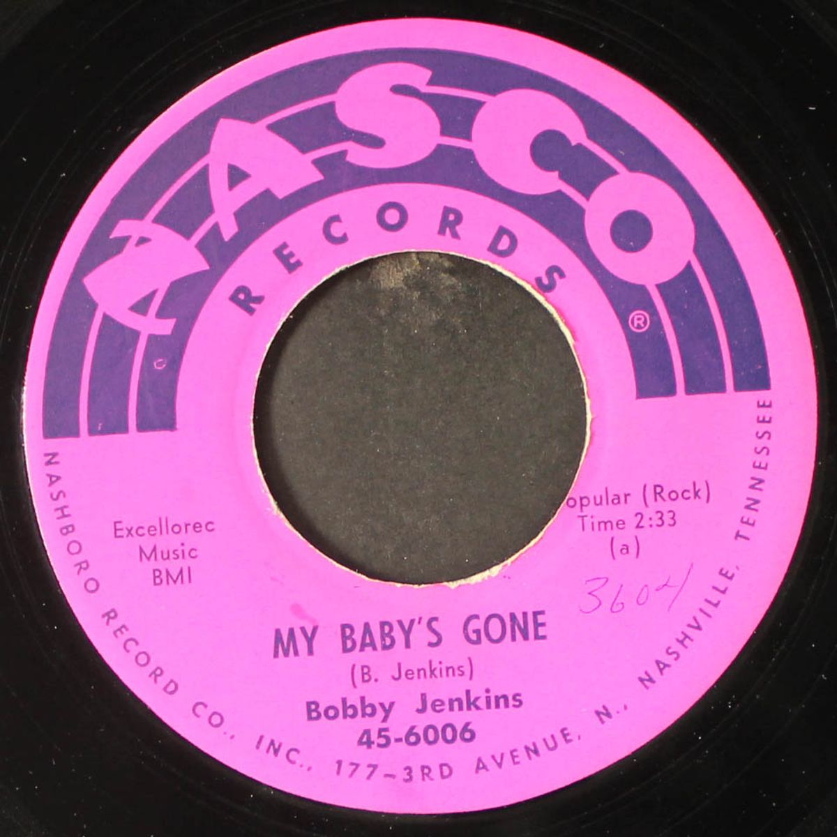my baby's gone / love i'll never forget by BOBBY JENKINS