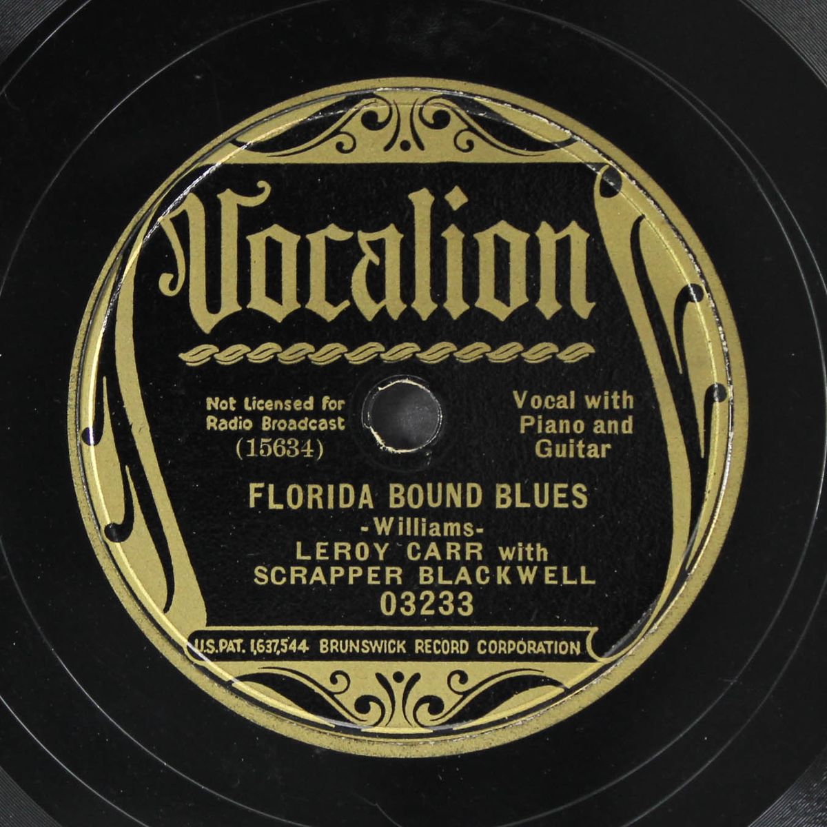blue night blues / florida bound blues by LEROY CARR & SCRAPPER BLACKWELL