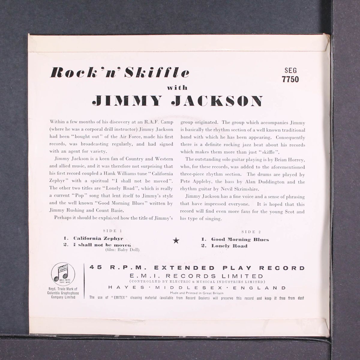 rock 'n' skiffle with by JIMMY JACKSON