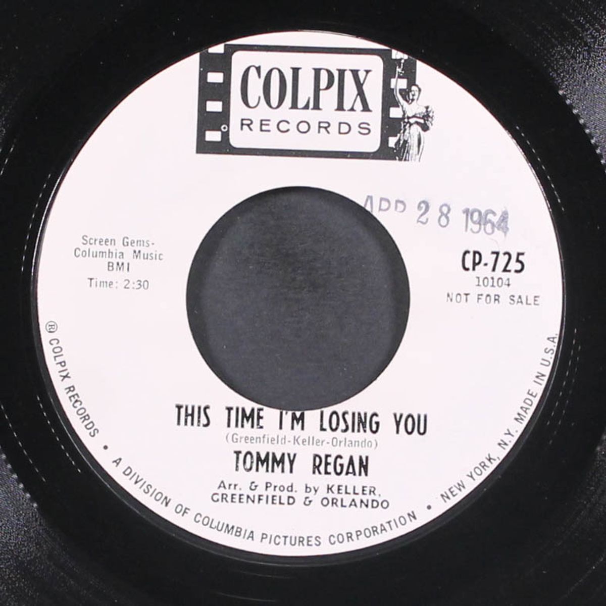 i'll never stop loving you / this time i'm losing you by TOMMY REGAN & GROUP