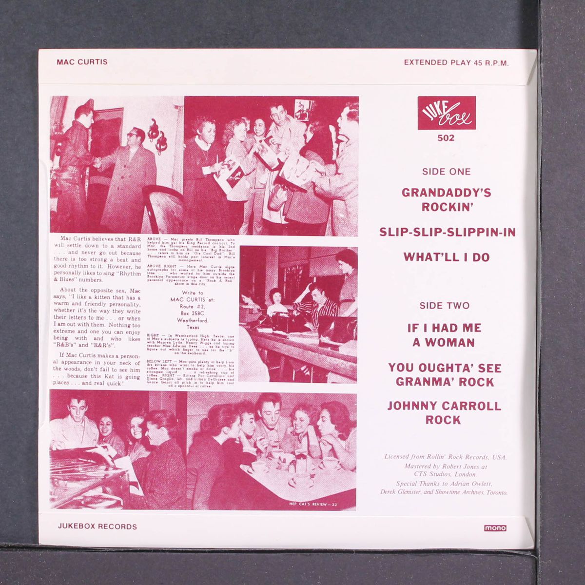 the terrific rock & roller from texas by MAC CURTIS