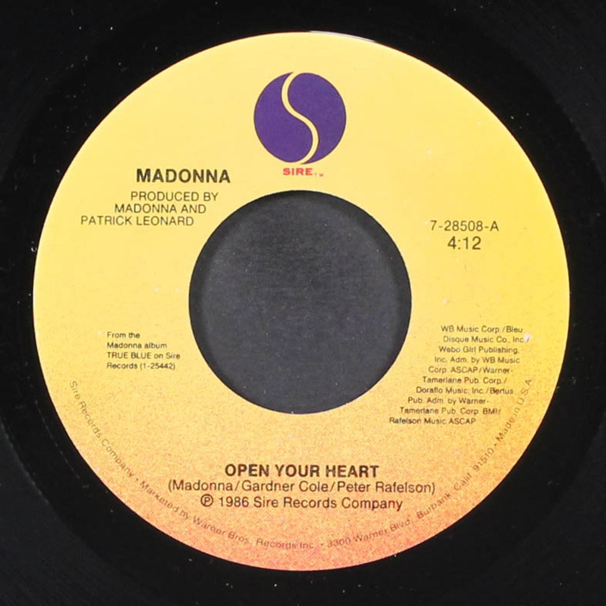 open your heart / white heat by MADONNA