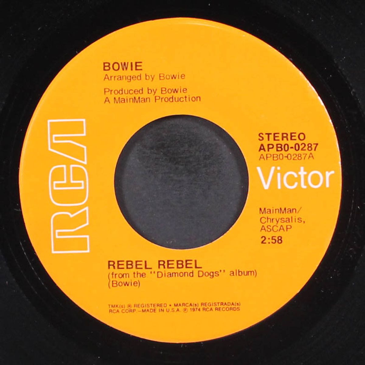 rebel rebel / lady grinning soul by DAVID BOWIE