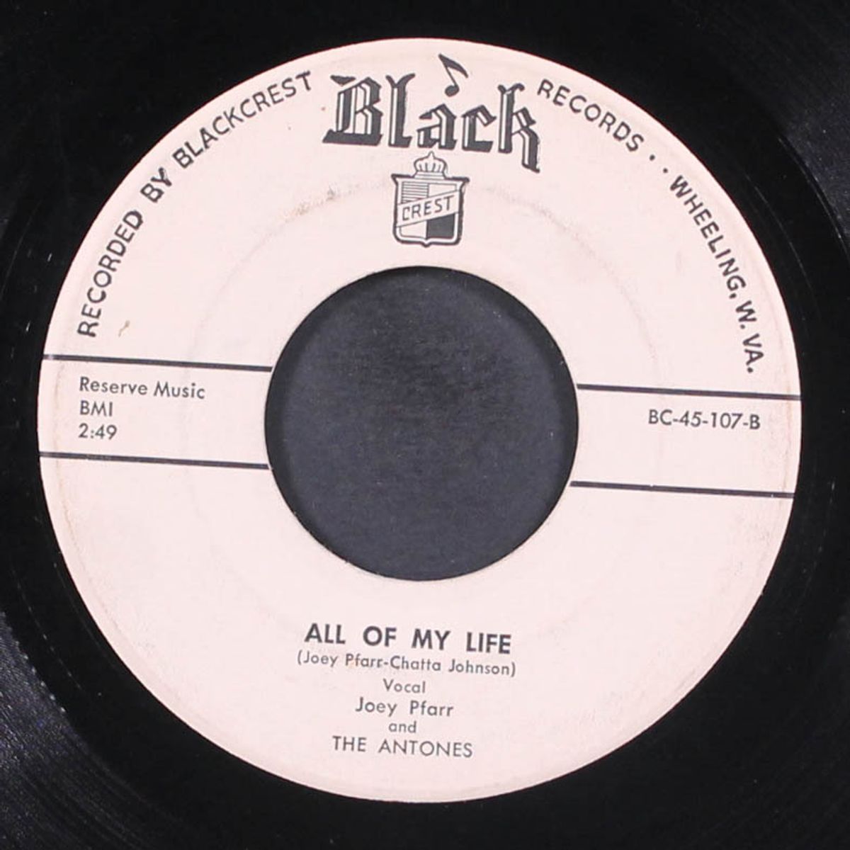 time for love / all of my life by JOEY PFARR & ANTONES