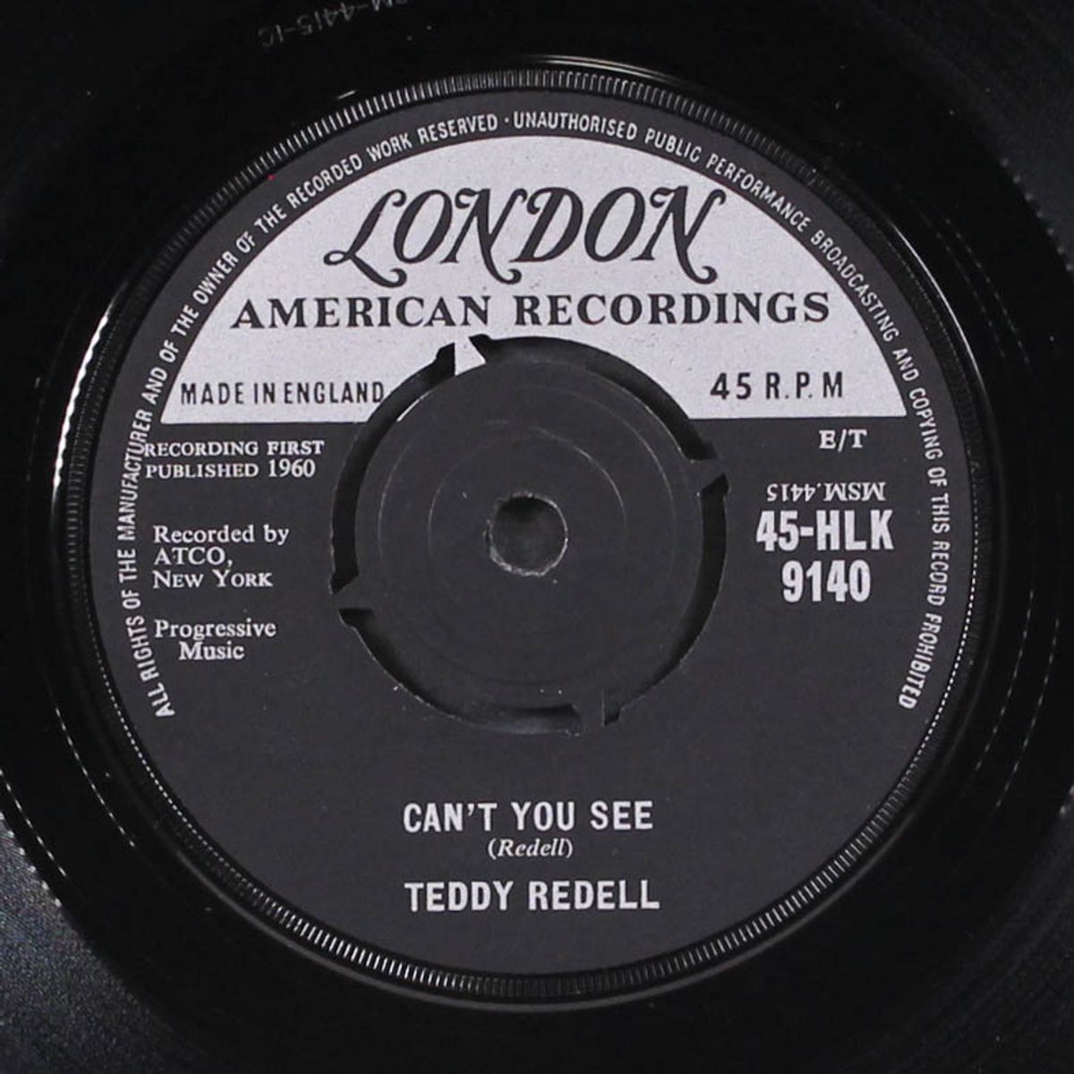 judy / can't you see by TEDDY REDELL