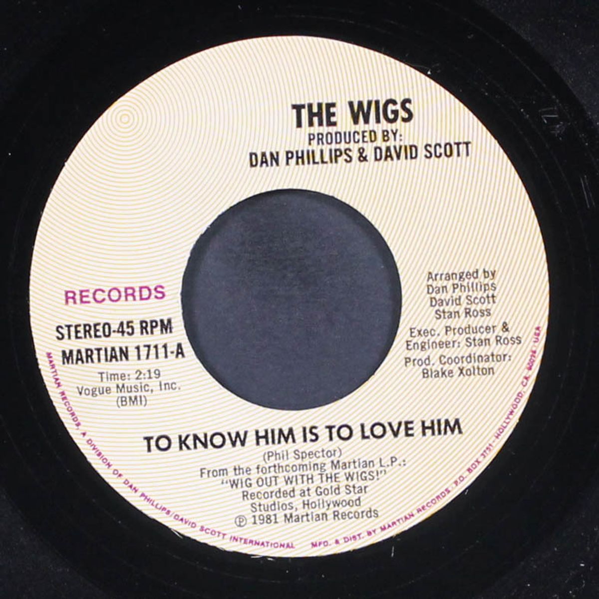 to know him is to love him / stiff me by WIGS