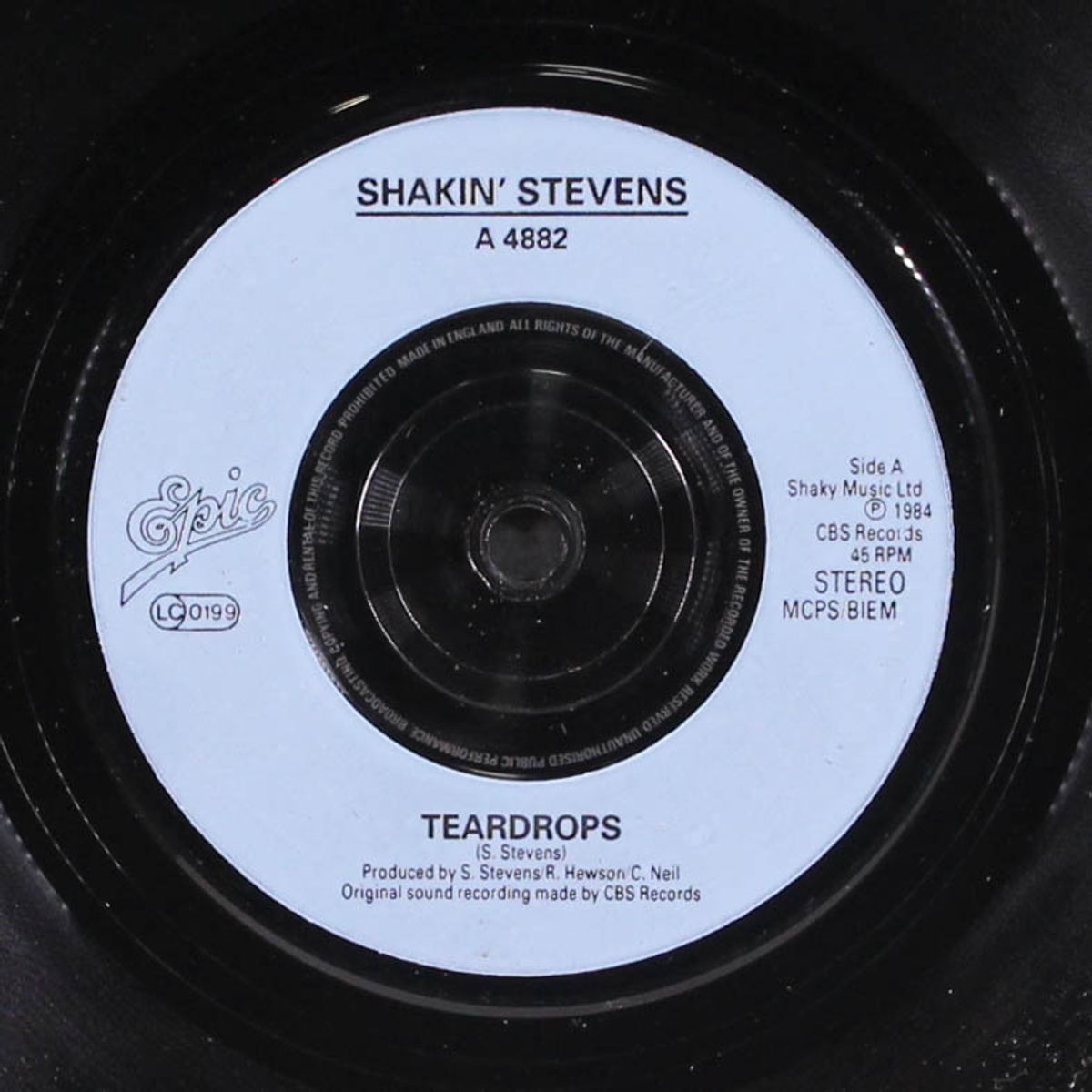 teardrops by SHAKIN' STEVENS