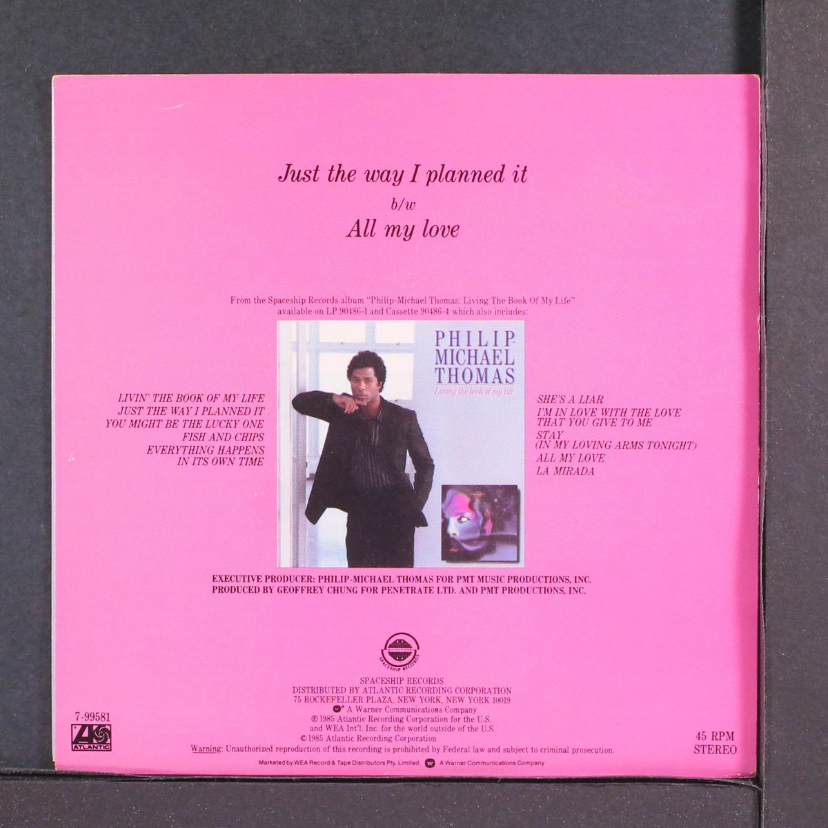 just the way i planned it / all my love by PHILIP-MICHAEL THOMAS