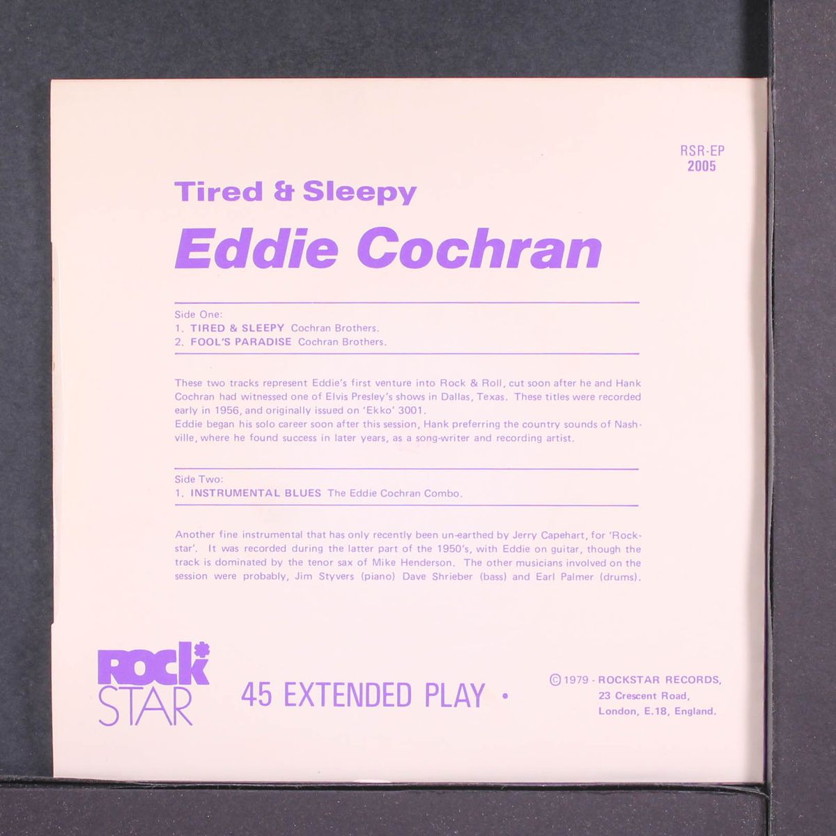 tired & sleepy by EDDIE COCHRAN
