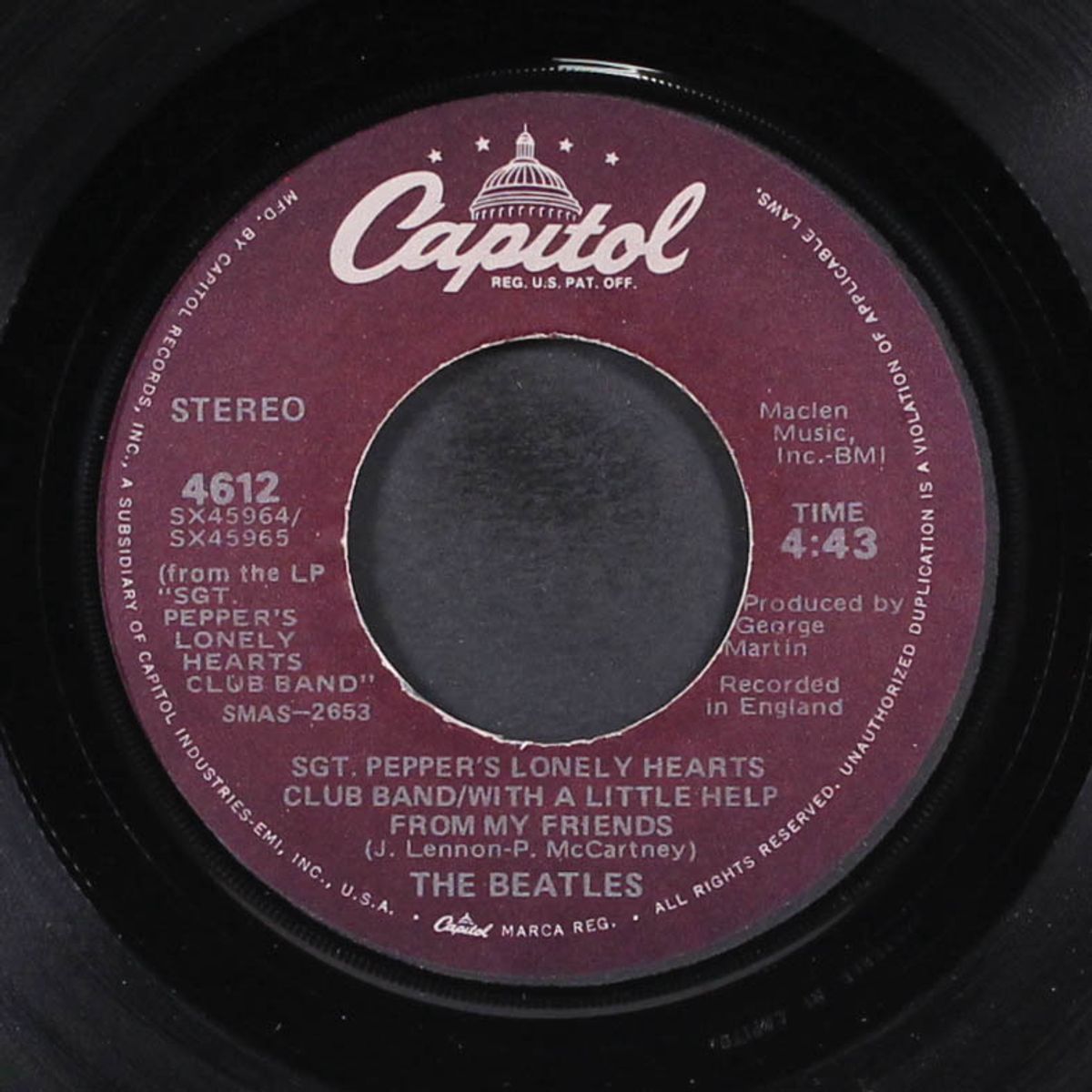 sgt. pepper's lonely hearts club band / a day in the life by BEATLES