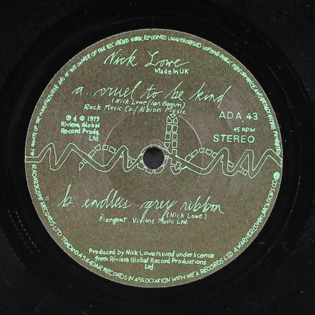 cruel to be kind / endless grey ribbon by NICK LOWE