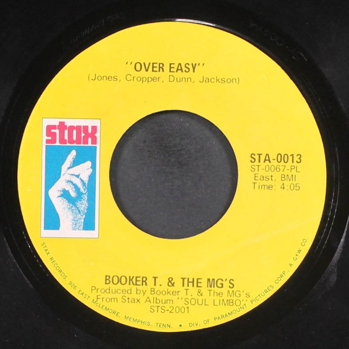 over easy / hang 'em high by BOOKER T & THE MG'S