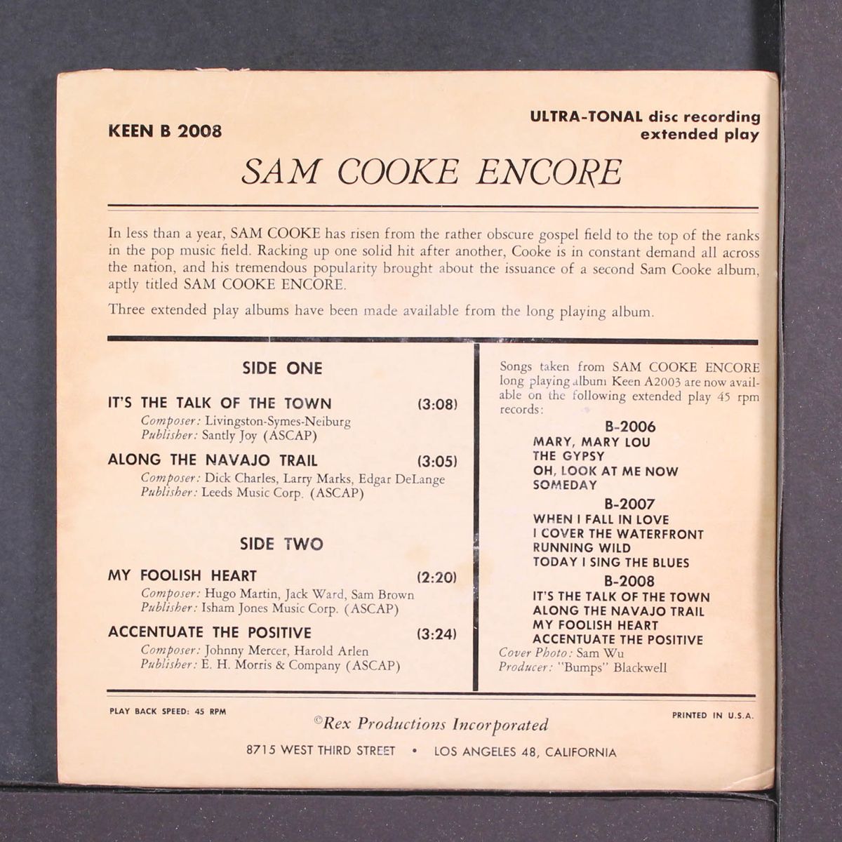 encore by SAM COOKE