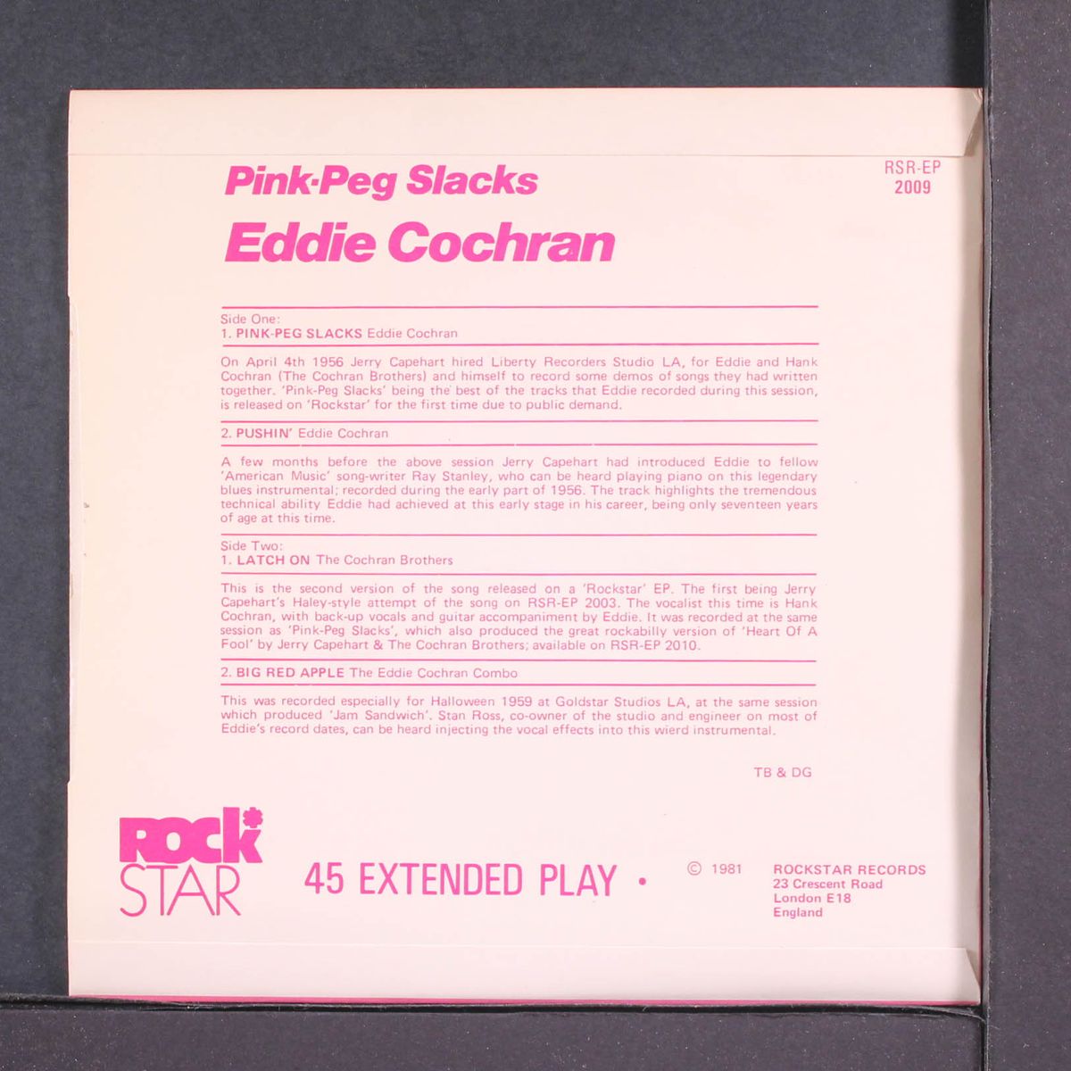 pink-peg slacks +3 by EDDIE COCHRAN