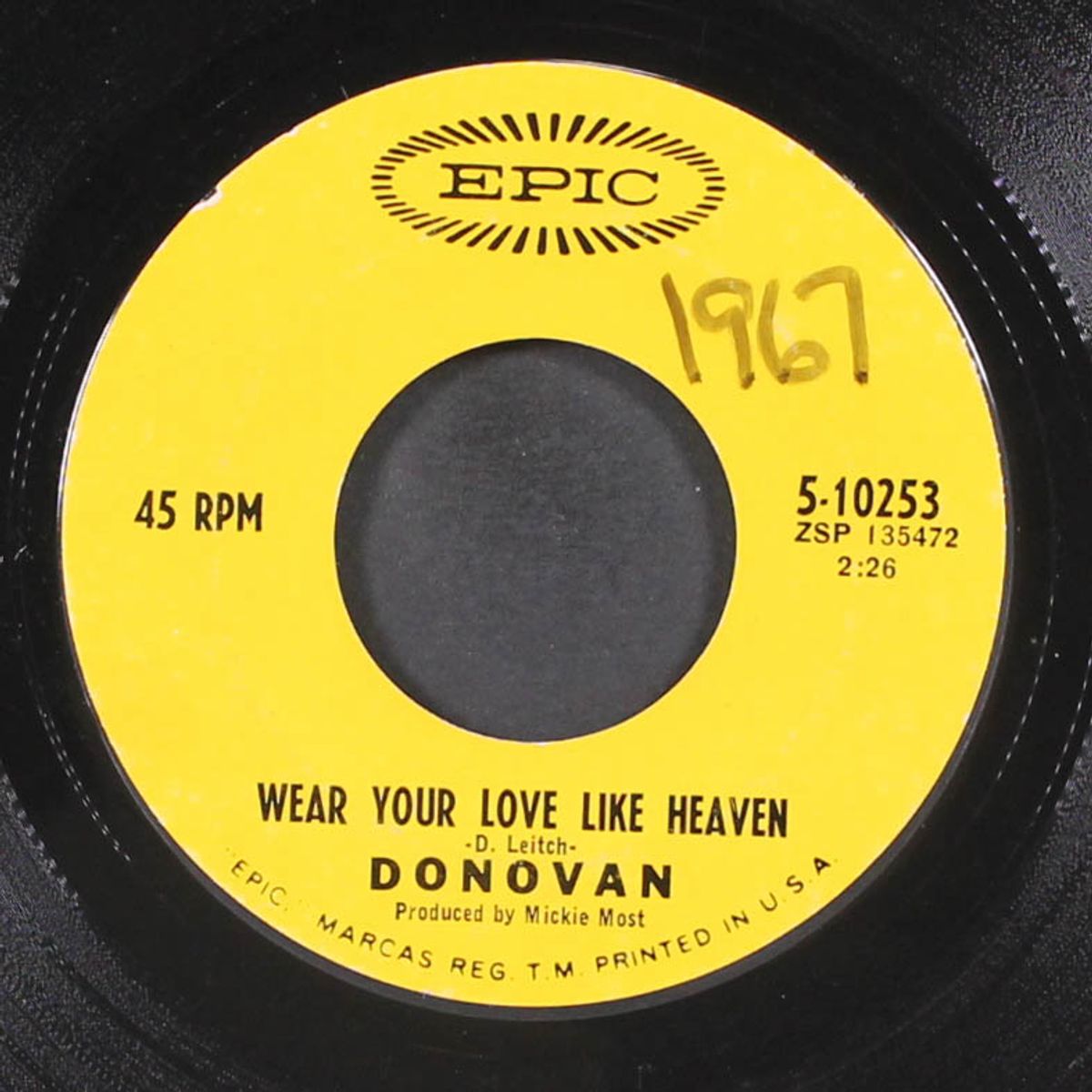 wear your love like heaven / oh gosh by DONOVAN