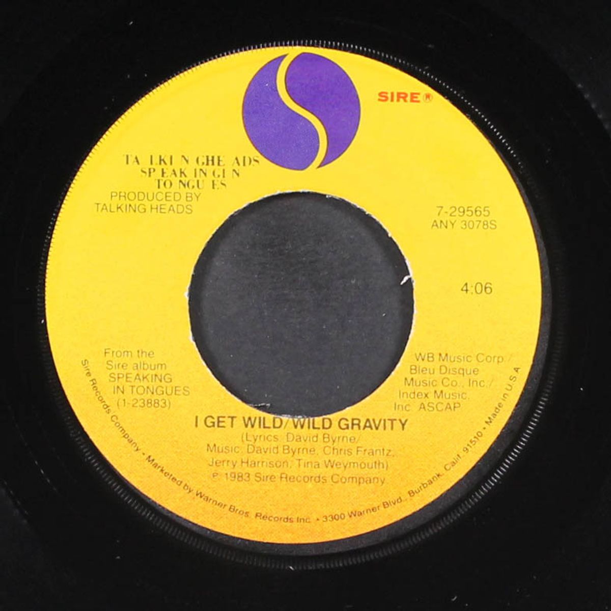 burning down the house / i get wild/wild gravity by TALKING HEADS