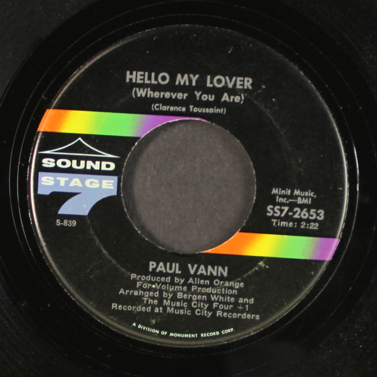 hello my lover / the touch of your hand by PAUL VANN
