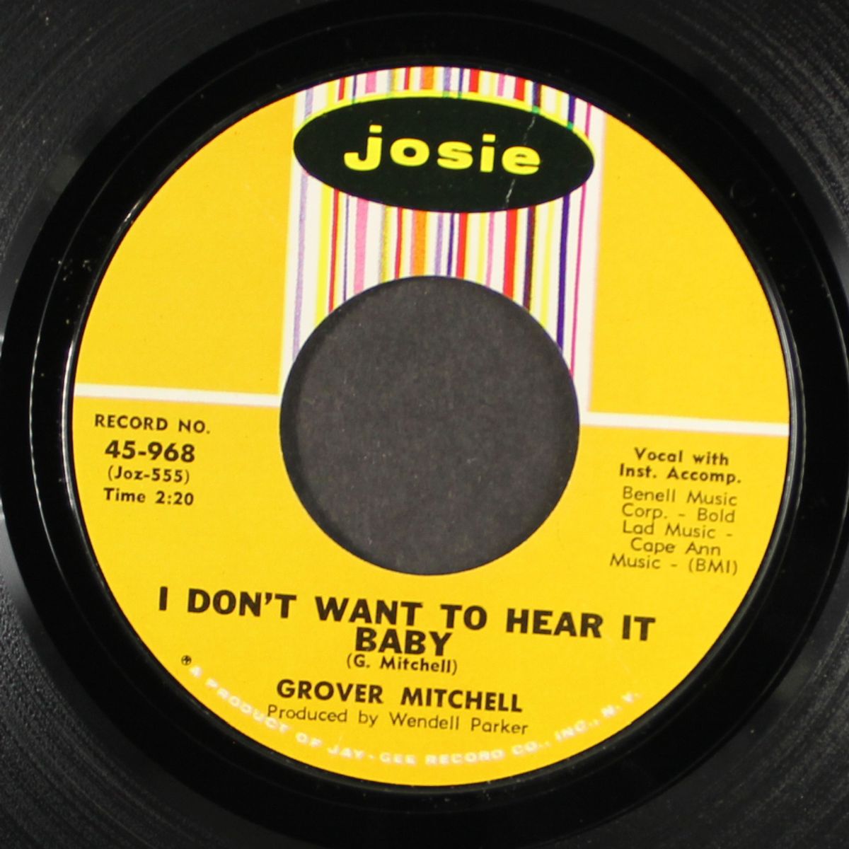 i don't want to hear it baby by GROVER MITCHELL
