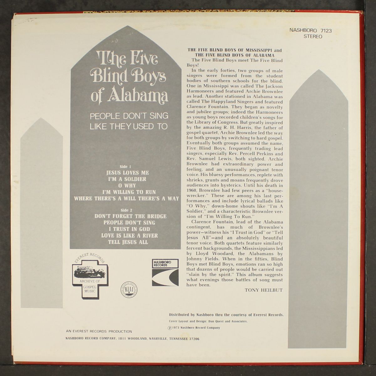 people don't sing like they used to by FIVE BLIND BOYS