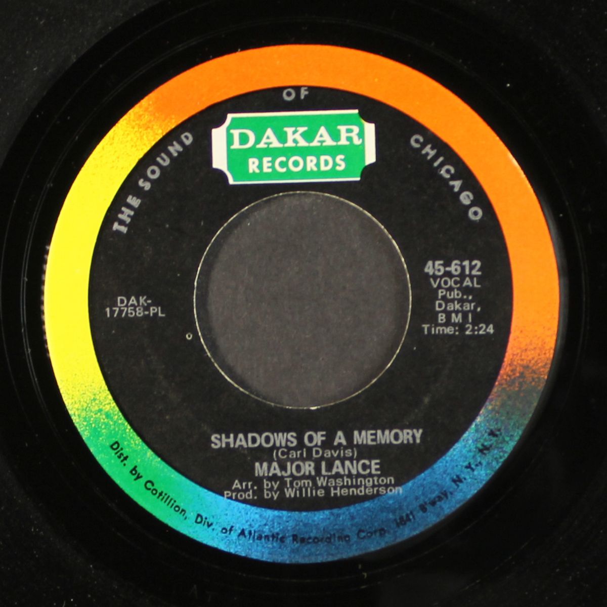 shadows of a memory / sweeter as the days go by by MAJOR LANCE