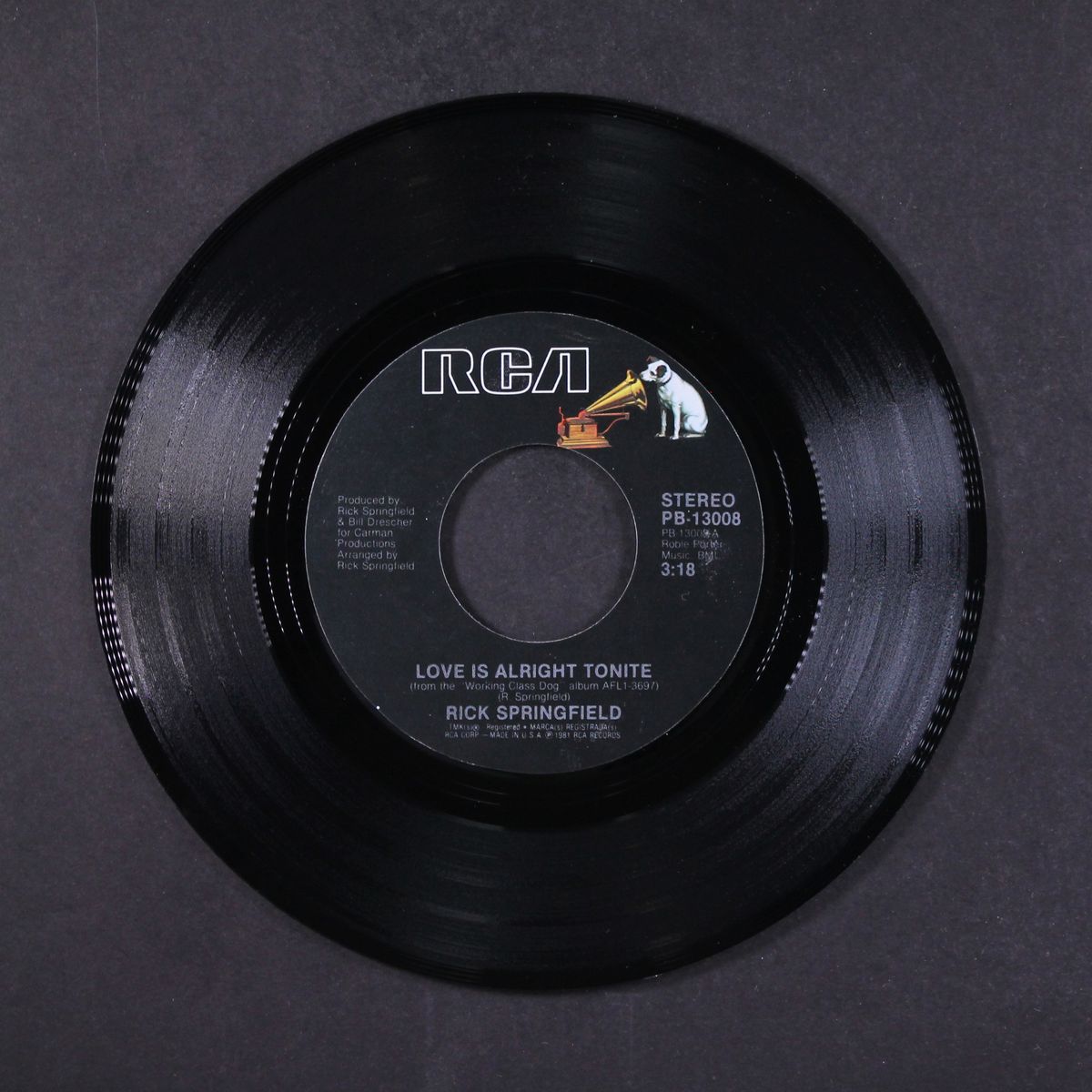 love is alright tonite by RICK SPRINGFIELD