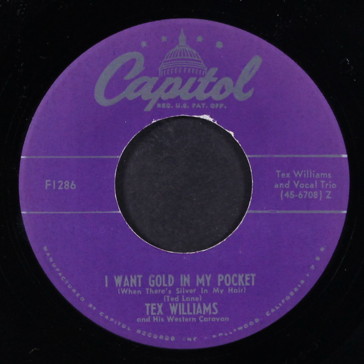 i want gold in my pocket / alimony by TEX WILLIAMS