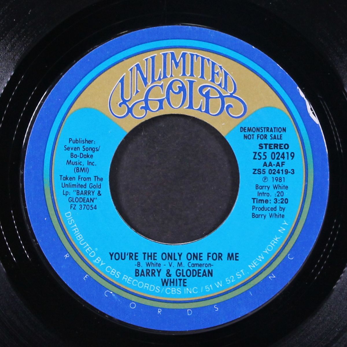 you're the only one for me / same by BARRY & GLODEAN WHITE
