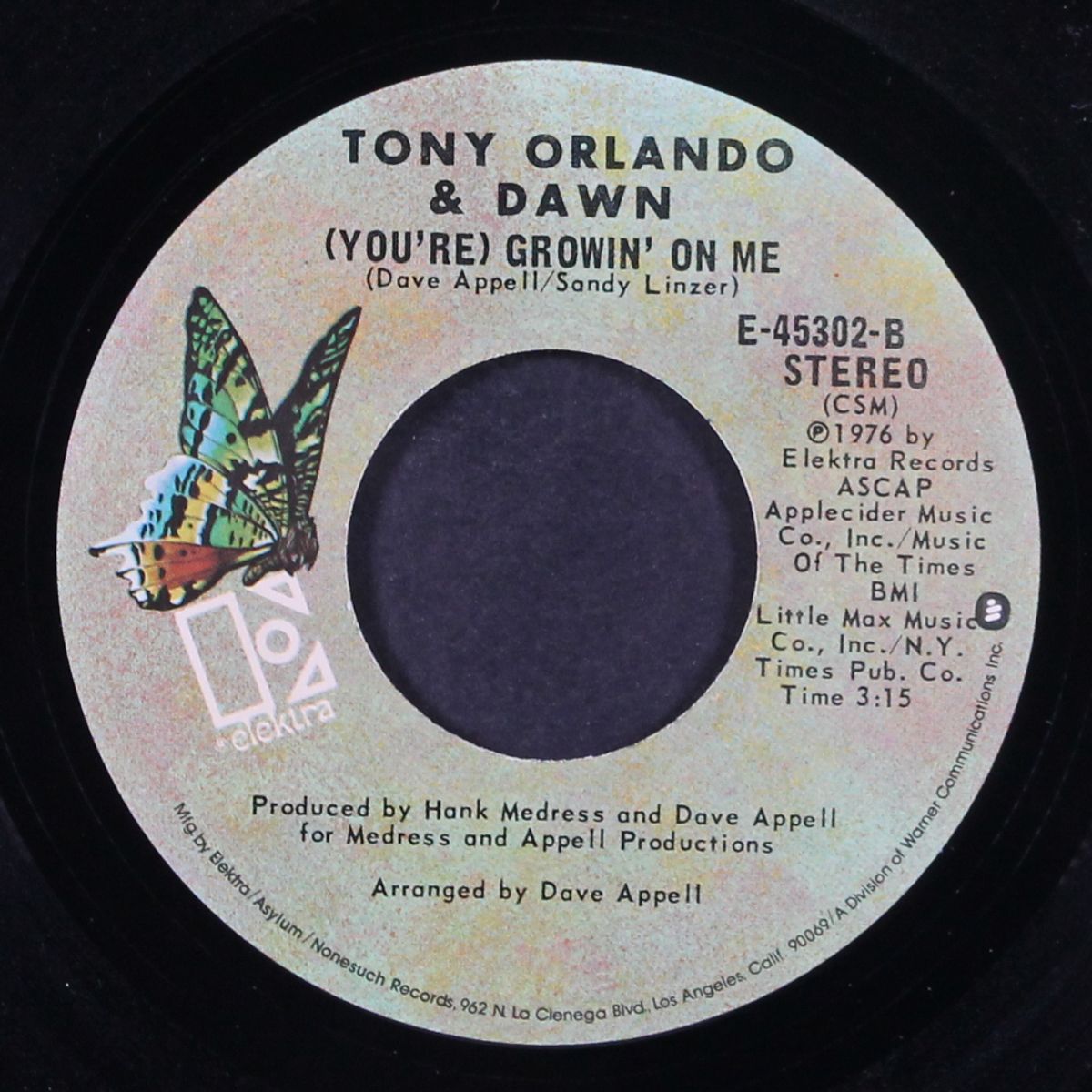 cupid / growin' on me by TONY ORLANDO & DAWN