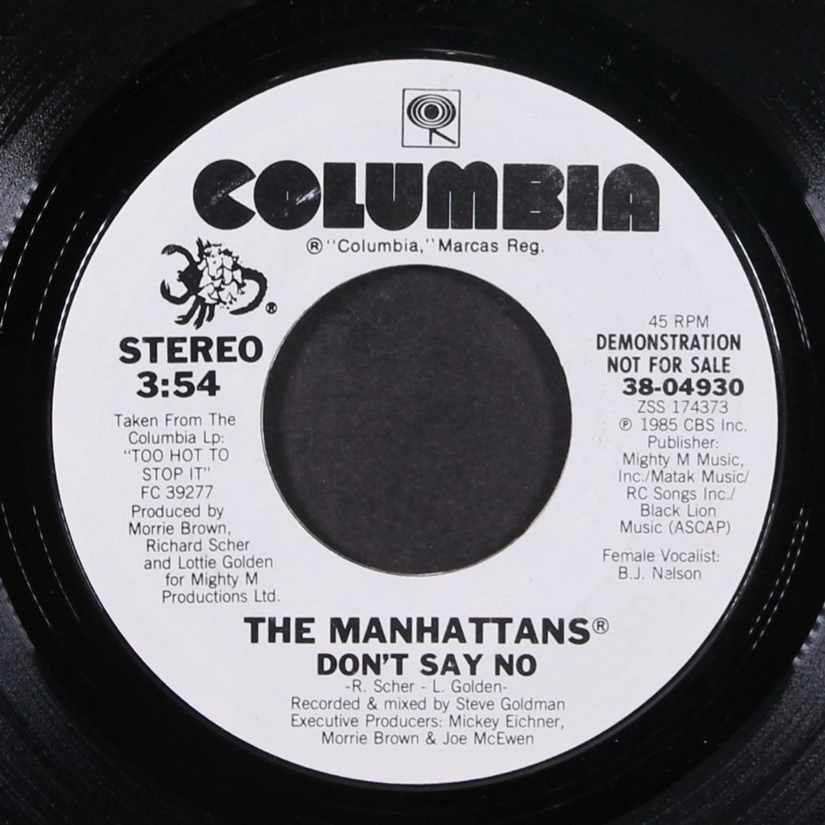 don't say no / same by MANHATTANS