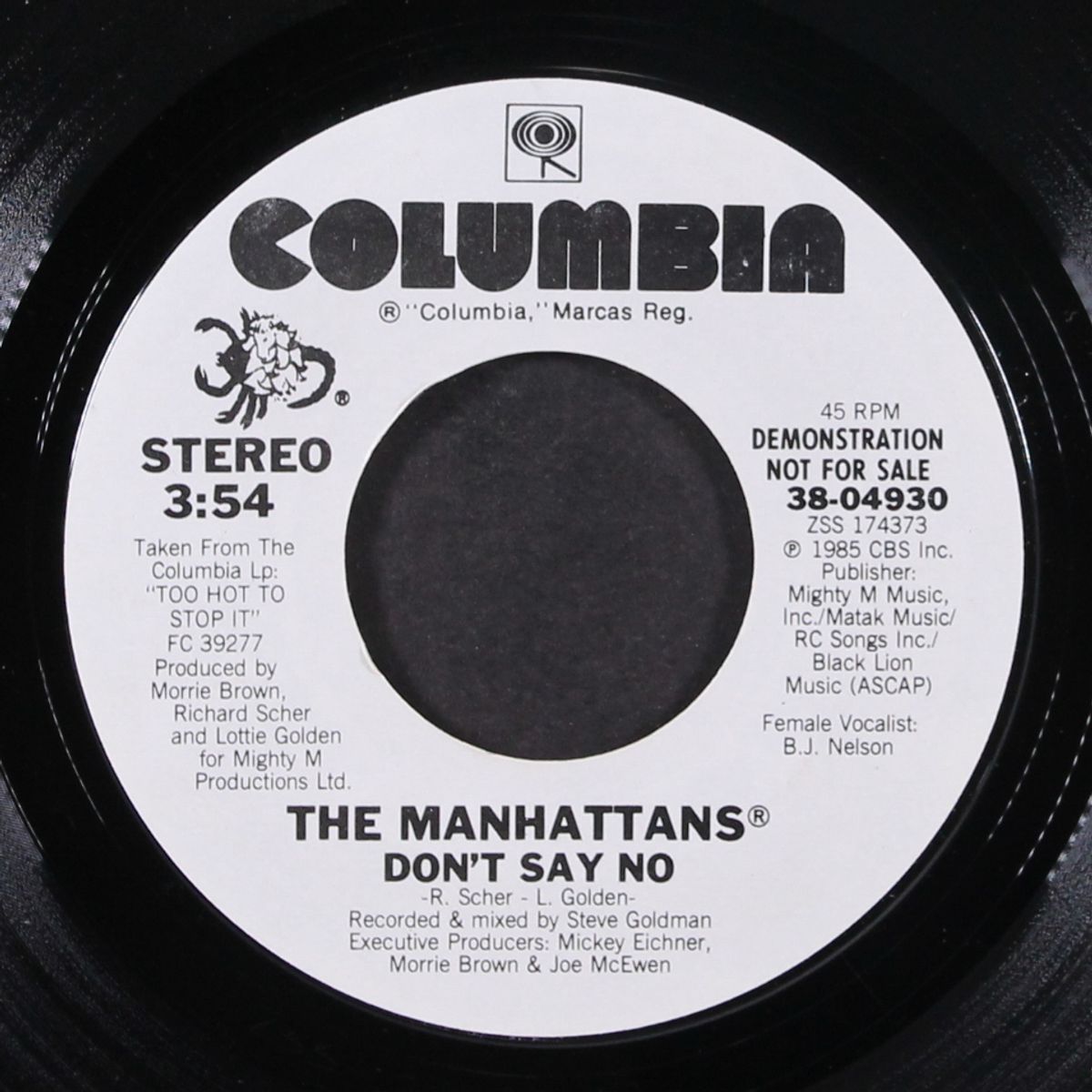 don't say no / same by MANHATTANS