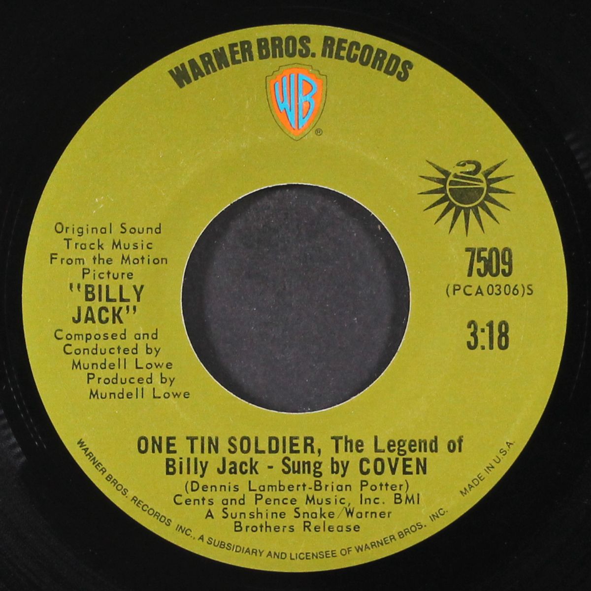 one tin soldier (the legend of billy jack) / i think you always knew by COVEN