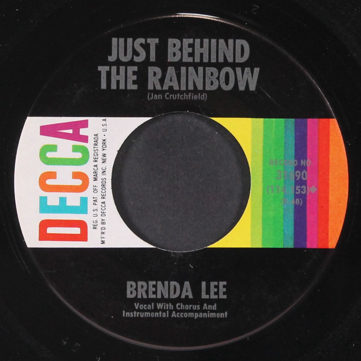 is it true / just behind the rainbow by BRENDA LEE