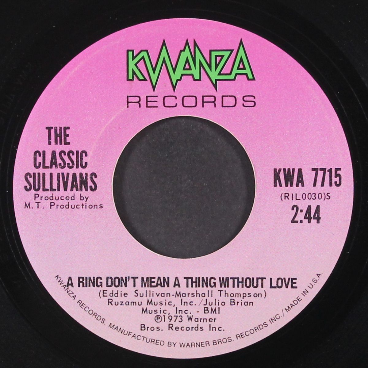 a ring don't mean a thing / right before my eyes by CLASSIC SULLIVANS