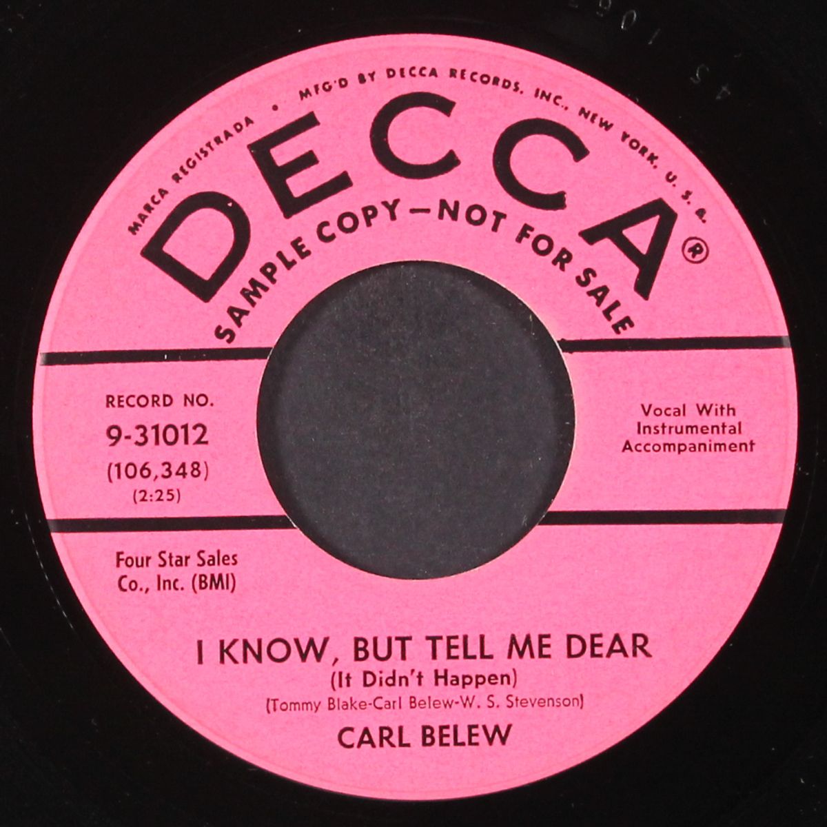 i know but tell me dear by CARL BELEW