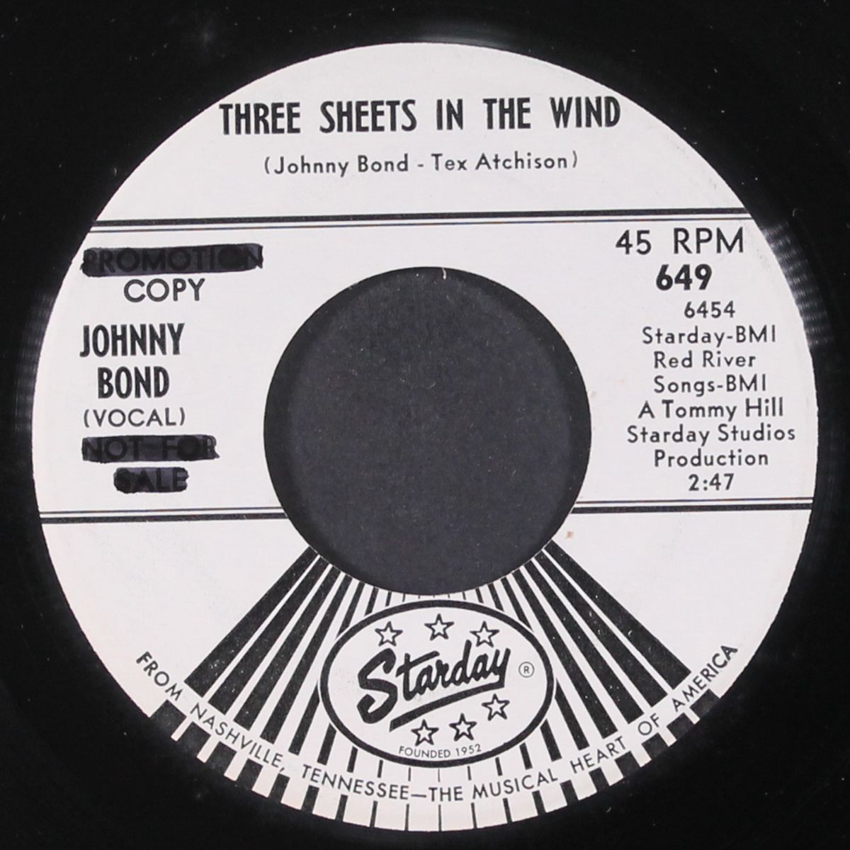three sheets in the wind by JOHNNY BOND