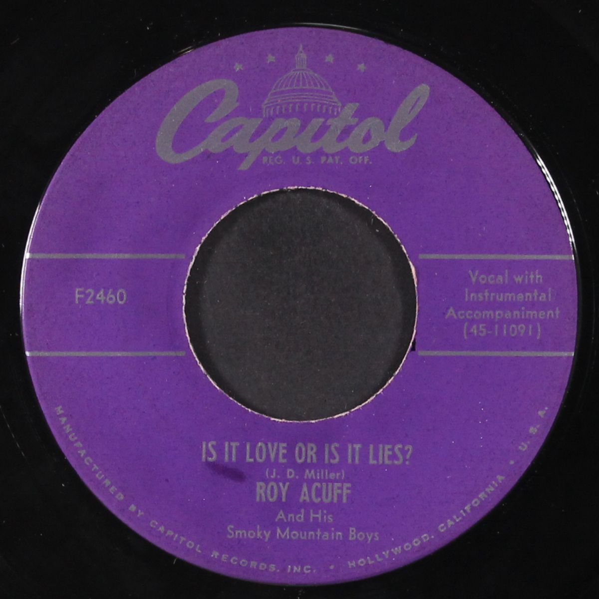 is it love or is it lies? / lonesome joe by ROY ACUFF