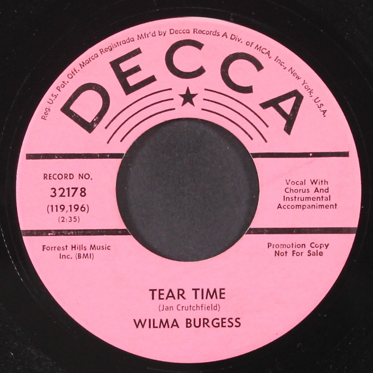 tear time by WILMA BURGESS