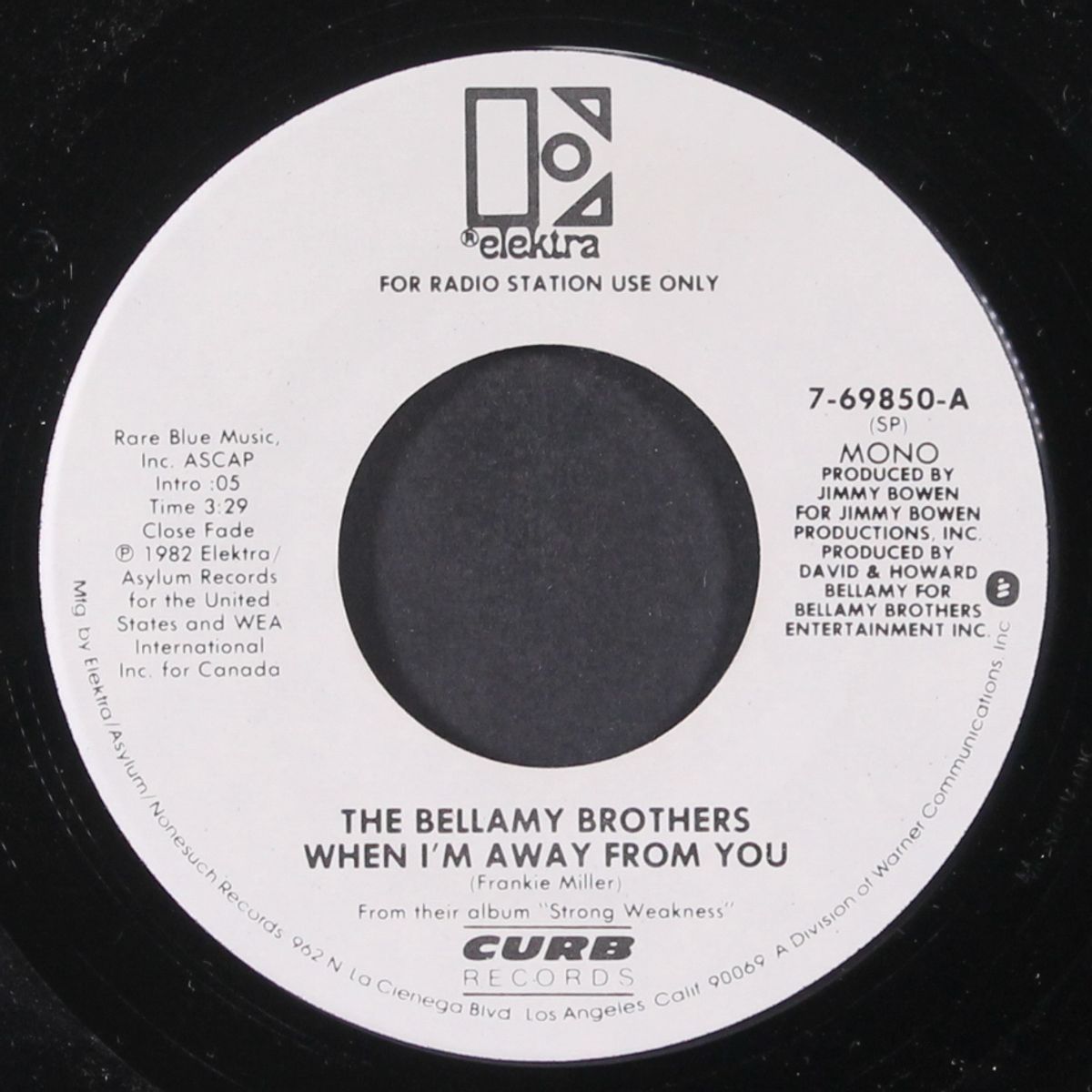 when i'm away from you / mono by BELLAMY BROTHERS