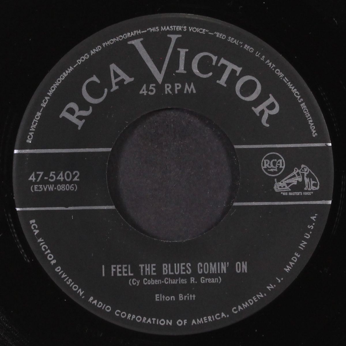 i feel the blues comin' on / maybe i was wrong by ELTON BRITT