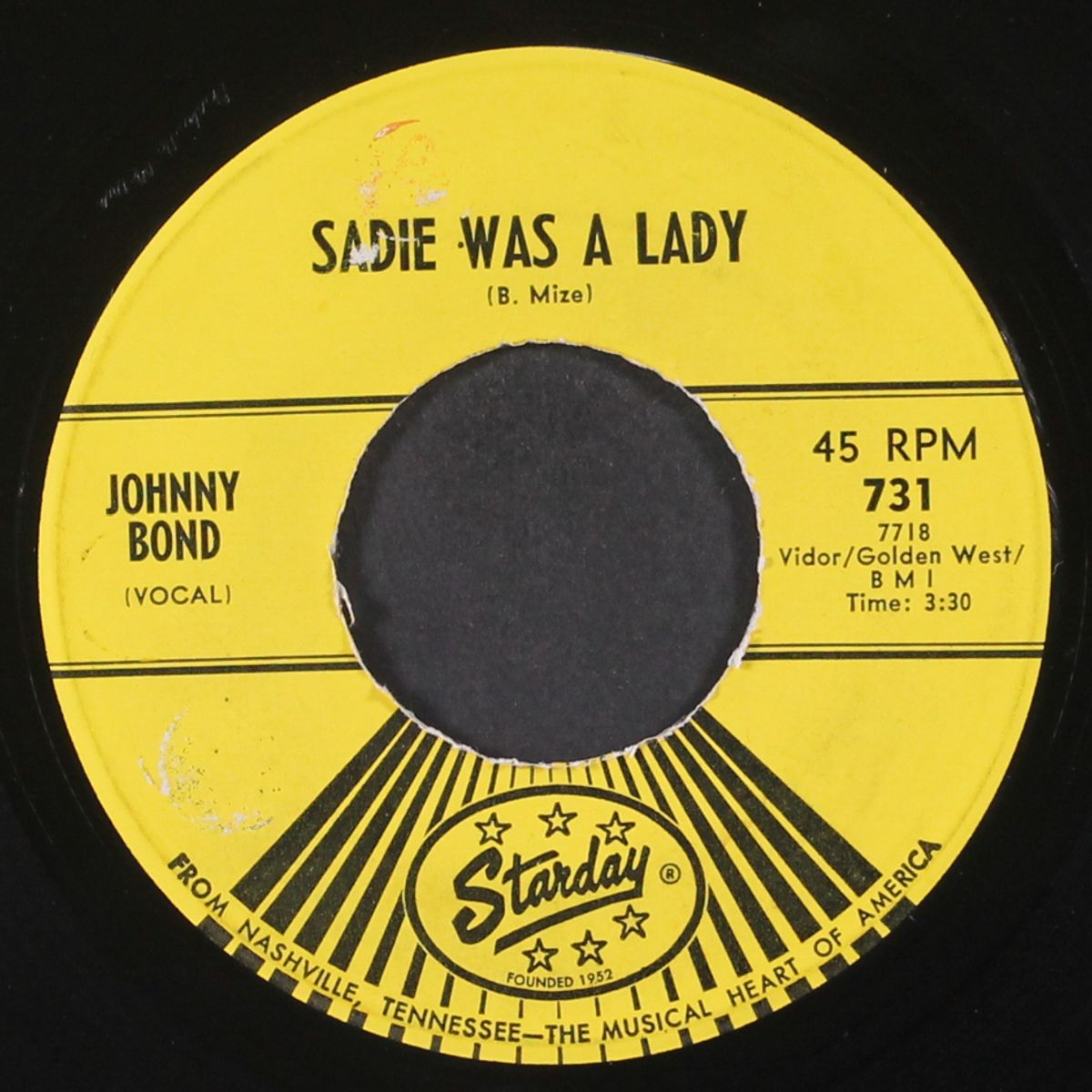 sadie was a lady / the great figure 8 race by JOHNNY BOND