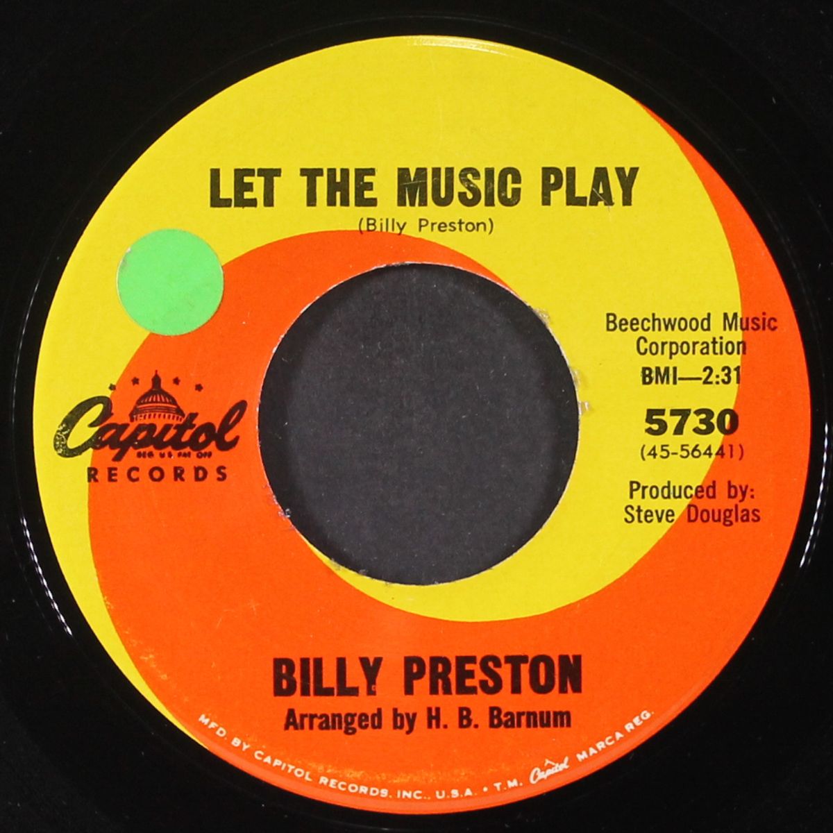 sunny / let the music play by BILLY PRESTON