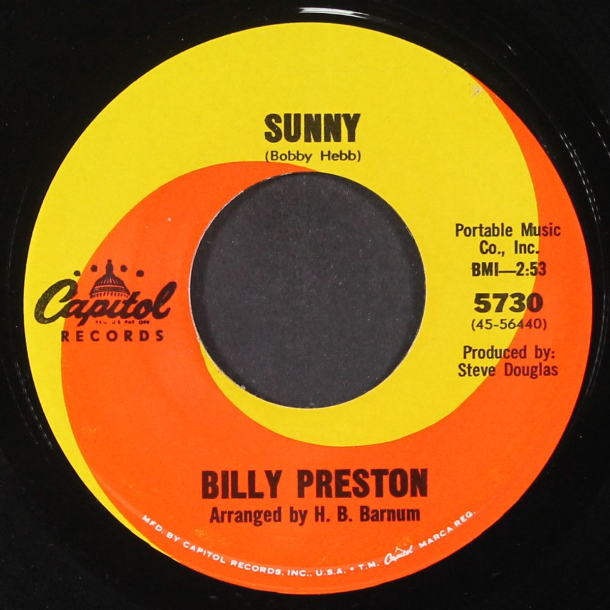 sunny / let the music play by BILLY PRESTON