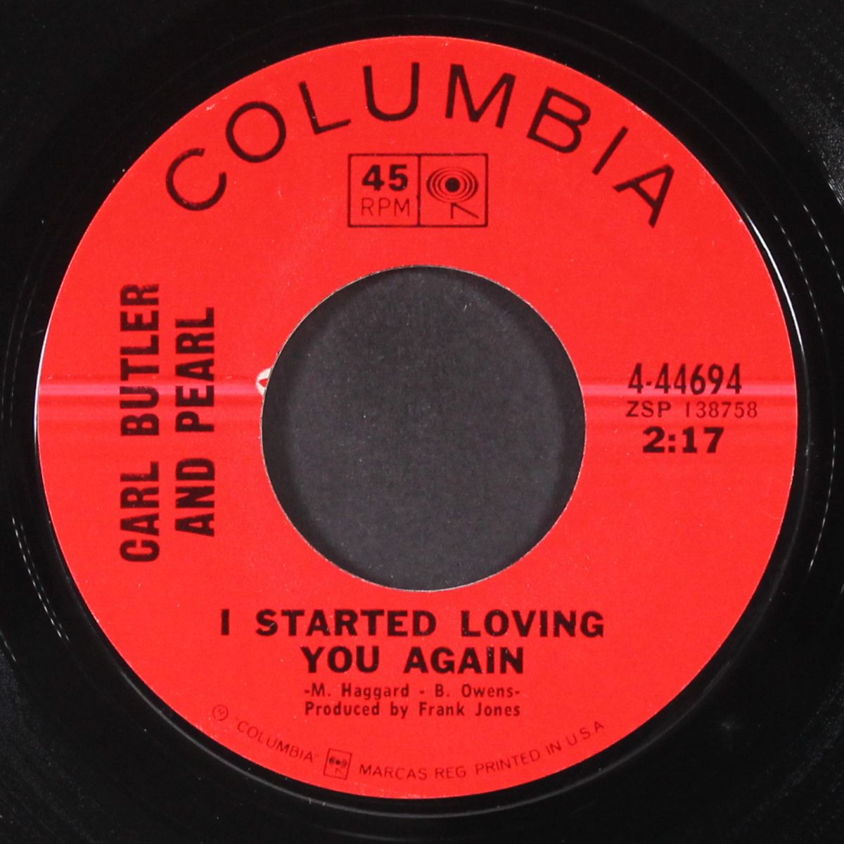 i started loving you again by CARL BUTLER & PEARL