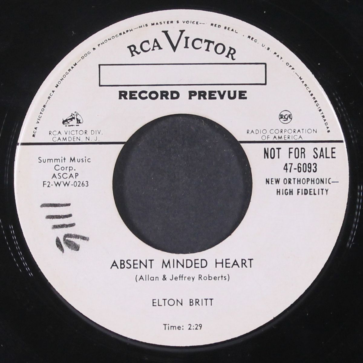 i almost lost my mind / absent minded heart by ELTON BRITT