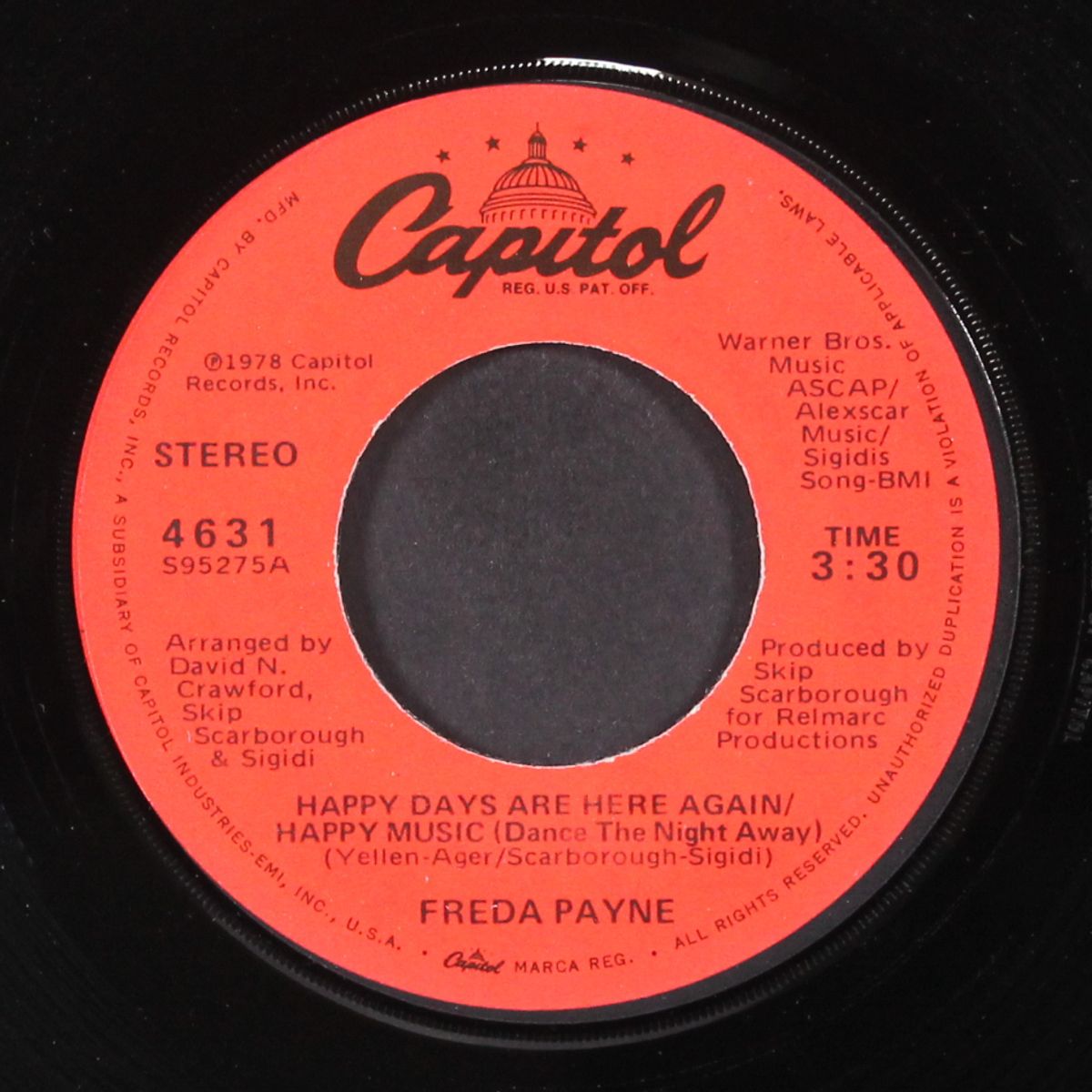 happy days are here again / falling in love by FREDA PAYNE