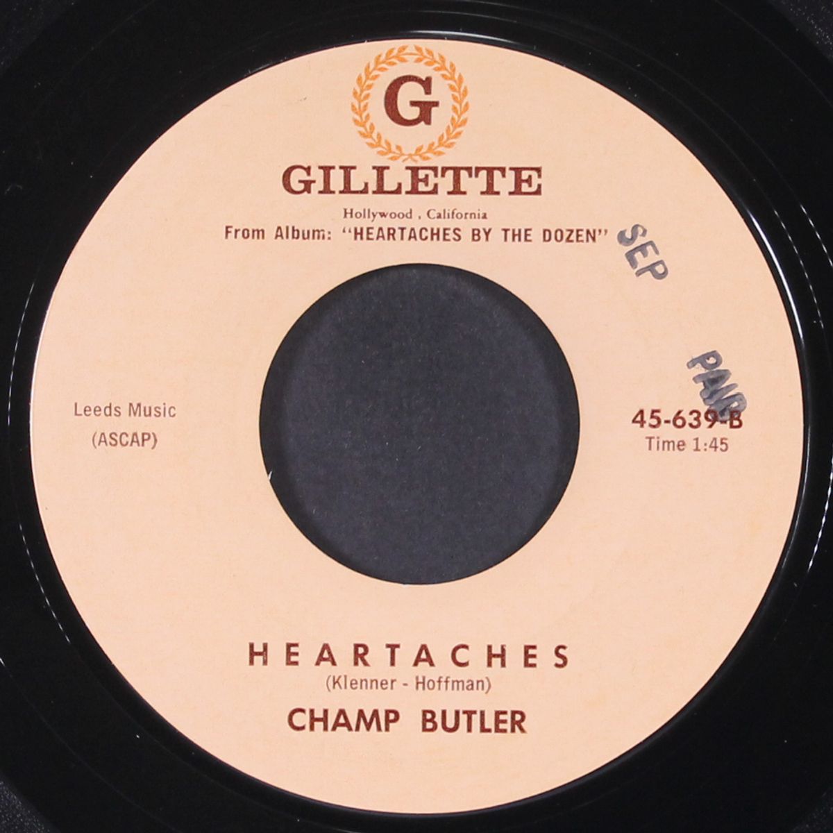 heartaches by the dozen / heartaches by CHAMP BUTLER